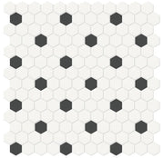 Anatolia Soho Mosaic Tile 1" hexagon with retro black insert 4501-0452-0
