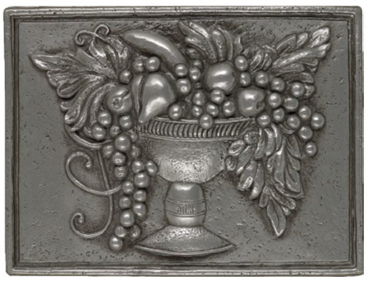 My Tile Backsplash Silver Fruit Plaque