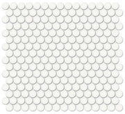 Anatolia Soho penny round 4501-0263-1 glossy canvas white mosaic