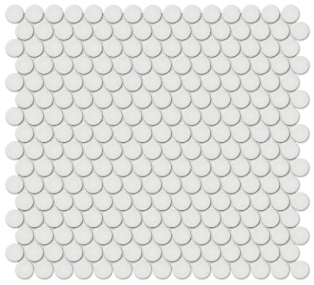 Anatolia soho penny round 4501-0428-0 glossy vintage grey mosaic