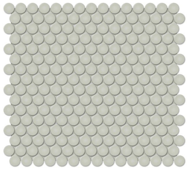 Anatolia Soho Penny Round 4501-0433-0 glossy soft sage mosaic