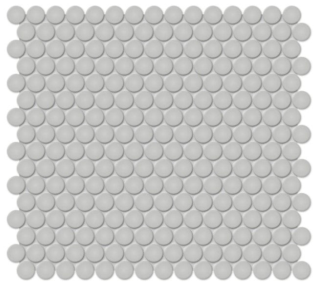 Anatolia Soho Penny round 4501-0439-0 Matte Loft Grey mosaic