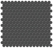 Anatolia Soho Penny Round 4501-0441-0 matte retro black mosaic
