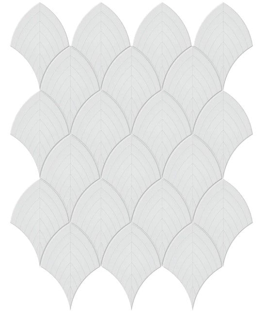 Anatolia Soho Tiles Scallop Mosaic Tile 4501-0514-0 GLOSSY Gallery Grey