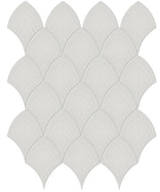 Anatolia Soho Tiles Scallop Mosaic Tile 4501-0515-0 GLOSSY Halo Grey