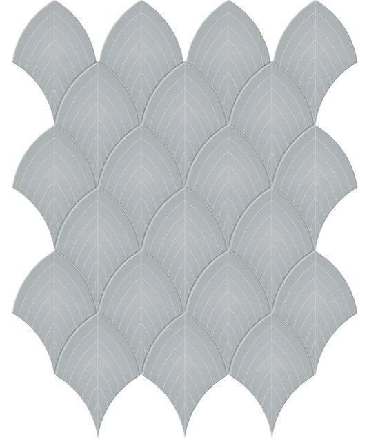 Anatolia Soho Tiles Scallop Mosaic Tile 4501-0518-0 GLOSSY Cloud Blue
