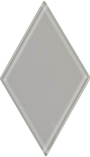 UBC 4.5 inch Glass Diamond Tile Whisper Gray