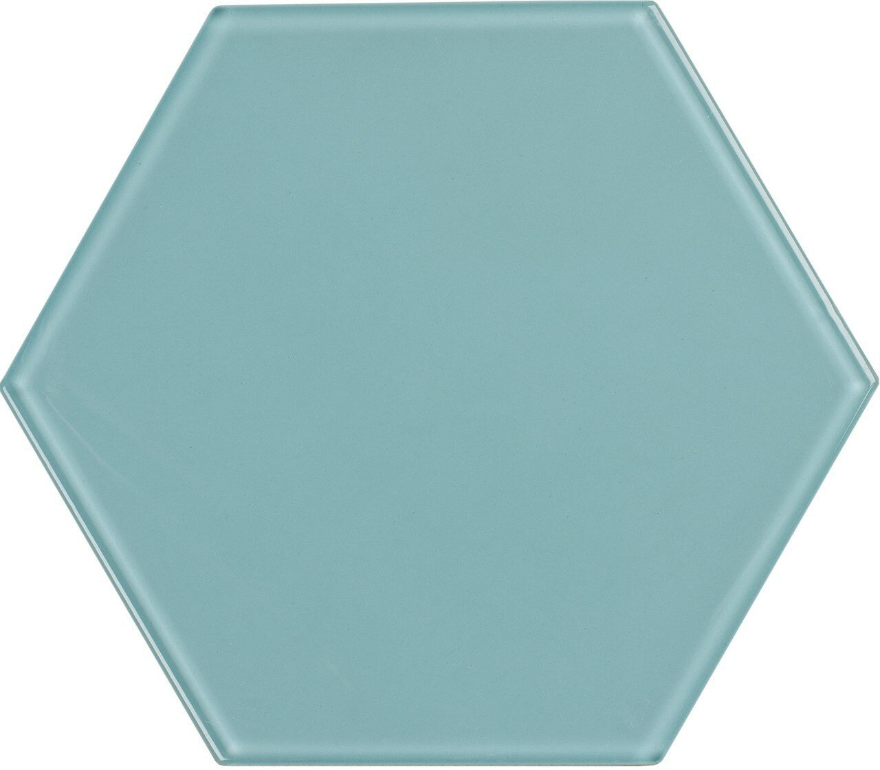UBC 8 inch Glass Hexagon Tile Sky Blue 444-313