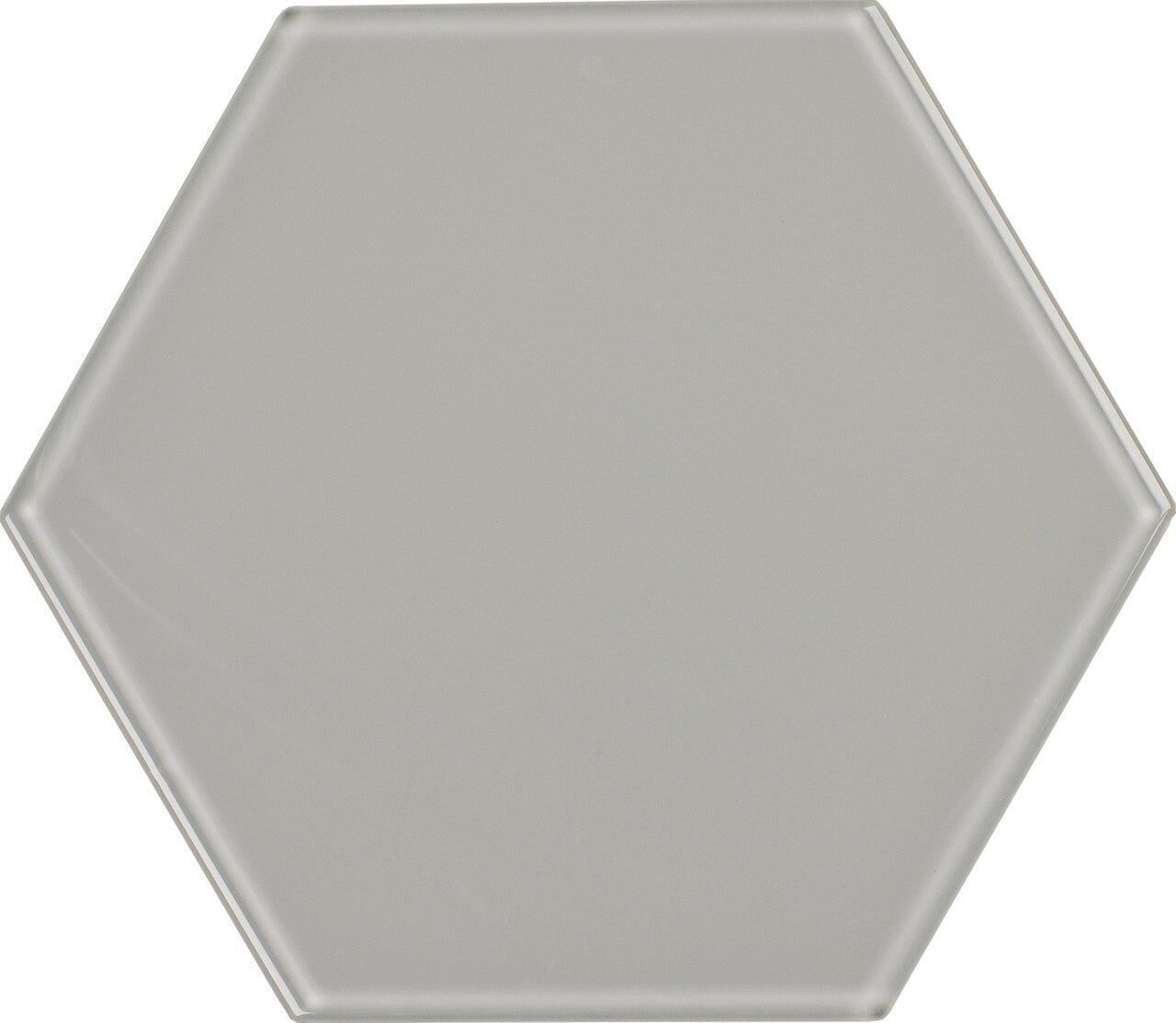 UBC 8 inch Glass Hexagon Tile Whisper Gray 444-301