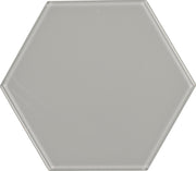 UBC 8 inch Glass Hexagon Tile Whisper Gray 444-301