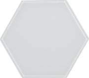 UBC 8 inch Glass Hexagon Tile White 444-319