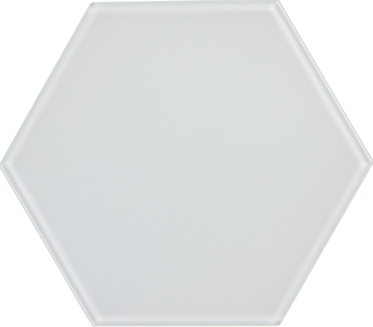 UBC 8 inch Glass Hexagon Tile White 444-319