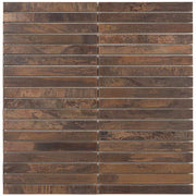 UBC Antique Copper Tile Backsplash 5/8 x 6 Mosaic 525-013