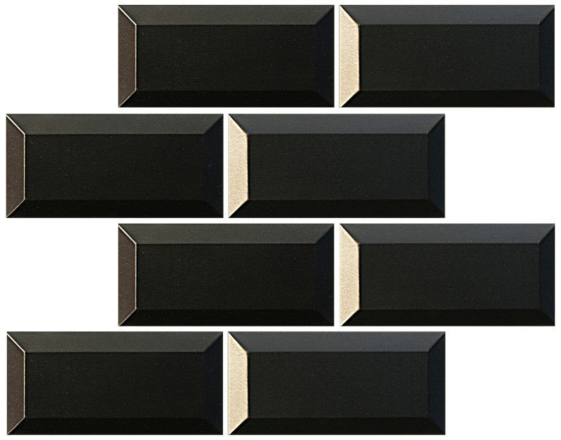 UBC Brushed Gun Metal 3 x 6 Beveled Subway