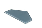 UBC Glass Hexagon Tile Downpour Half Piece