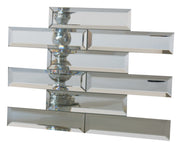 UBC Silver Finish Mirror Glass w/beveled edges 2 x 8 - 412-002