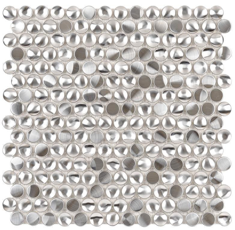 UBC Stainless Steel Tile 3D Dime Mosaic 411-026