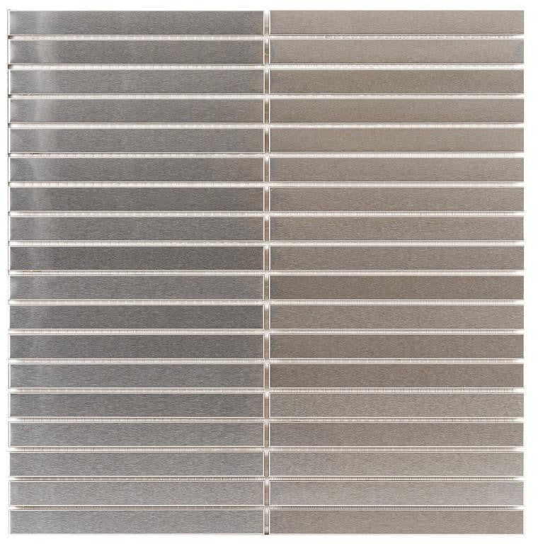 UBC Stainless Steel Tile Backsplash 5/8 x 6 Mosaic 411-013