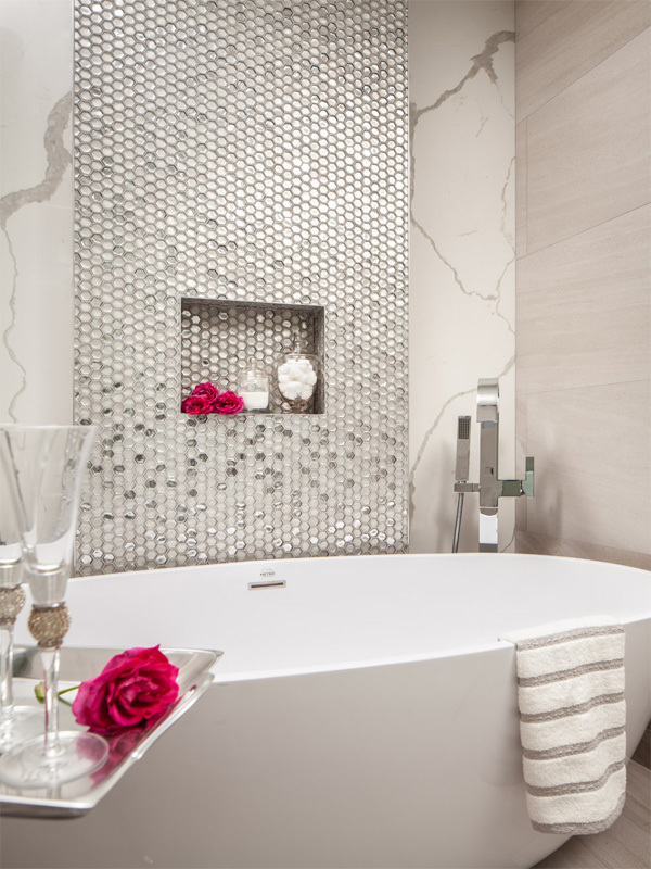 AHX-01 Cordoba Silver hexagon bathroom wall tile AHX-01 Cordoba Silver hexagon bathroom wall tile