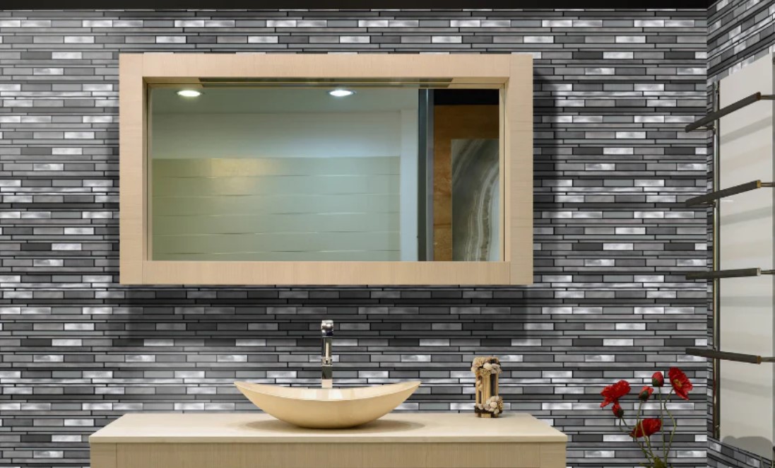 Aluminum Mosaic bathroom wall tiles