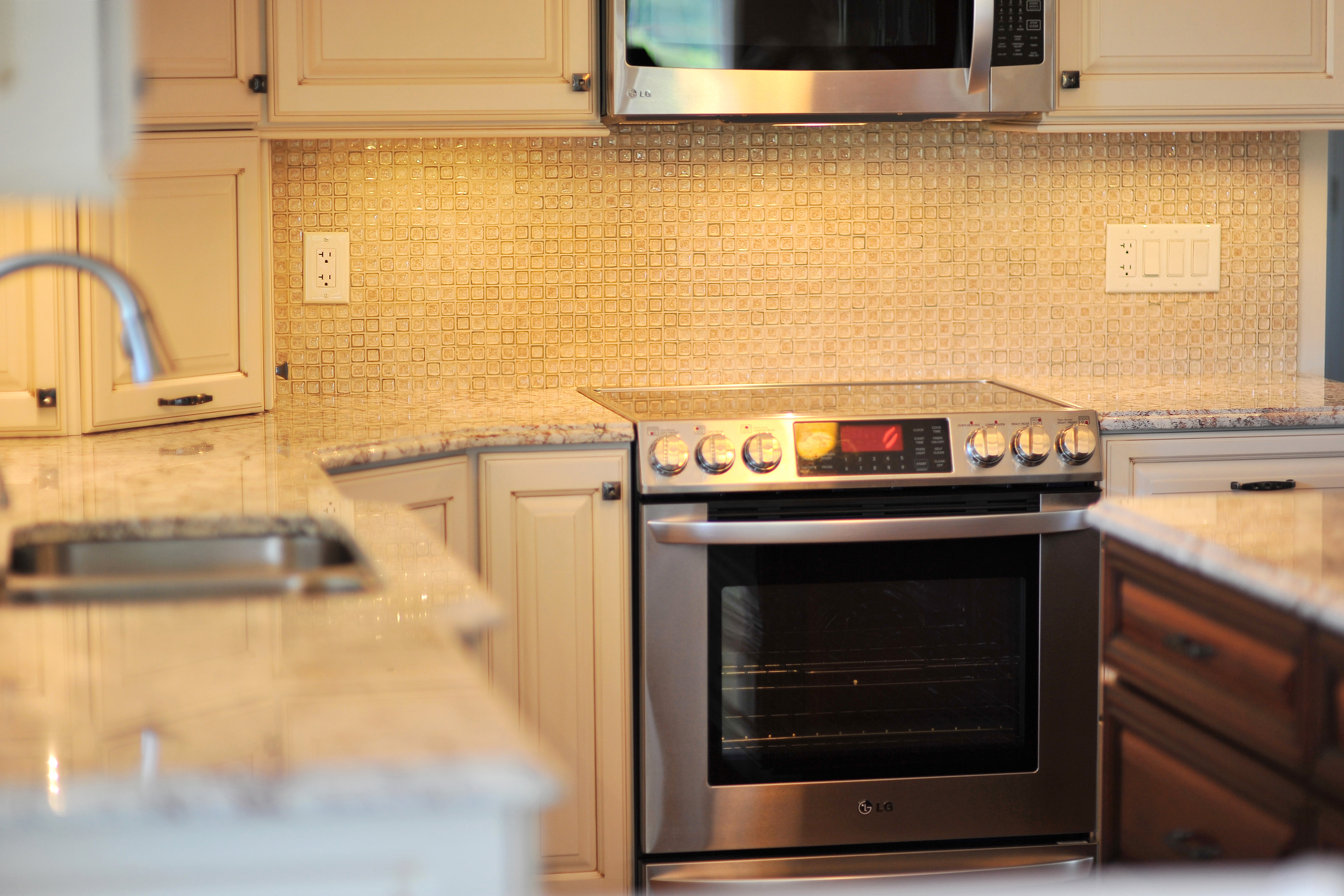 Antique crackle backsplash tile