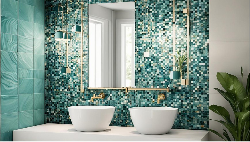 Bathroom wall tiles mosaics and field tiles