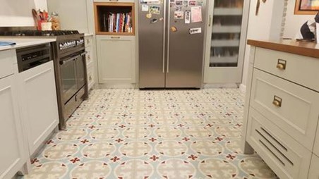 Cement Tile Type of Kitchen Flooring