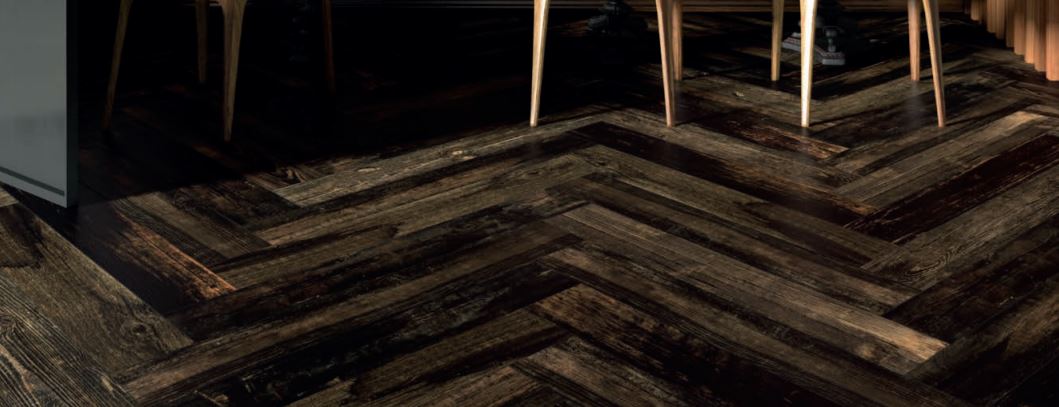 Herringbone tile floor belktile.com