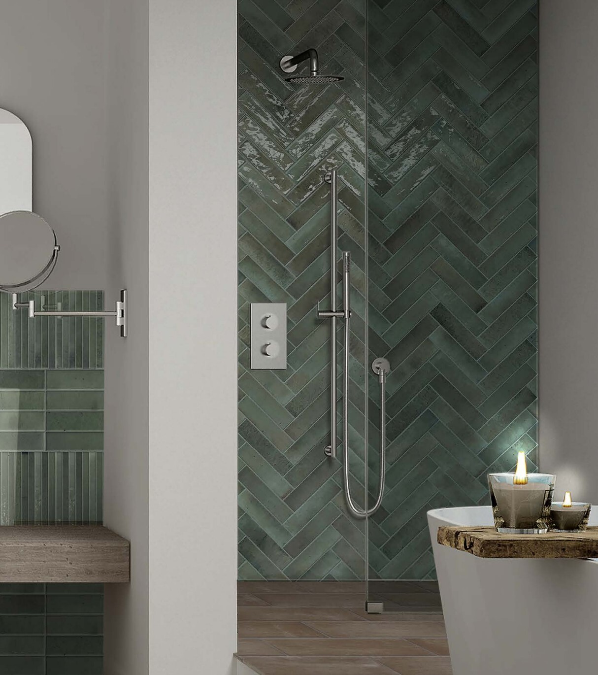 Herringbone Tile Pattern shower wall ideas from BELK Tile Herringbone Tile Pattern shower wall ideas from BELK Tile