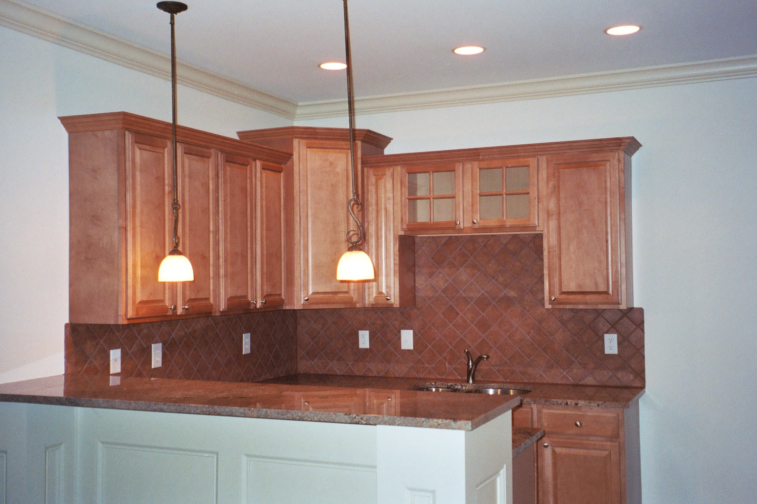 ending spot for kitchen backsplash tile design