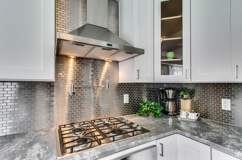 stainless steel kitchen backsplash tiles