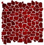 Stained glass backsplash mosaic