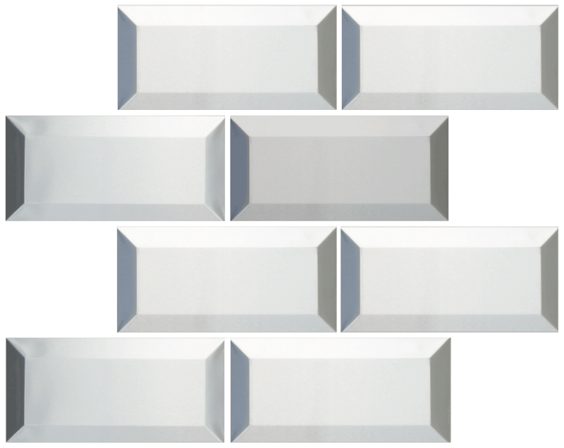 stainless steel subway tile backsplash