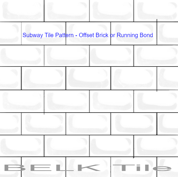 Subway Tile Pattern offset brick or running bond design