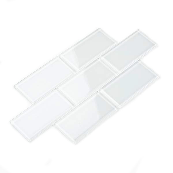 3 x 6 Glass Subway Tile Backsplash