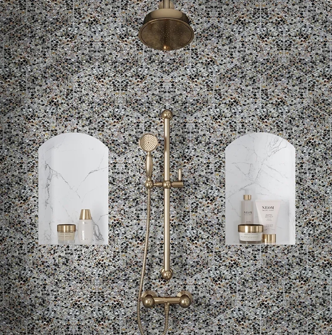Terrazzo Tile for shower walls popular today at BELK Tile Terrazzo Tile for shower walls popular today at BELK Tile