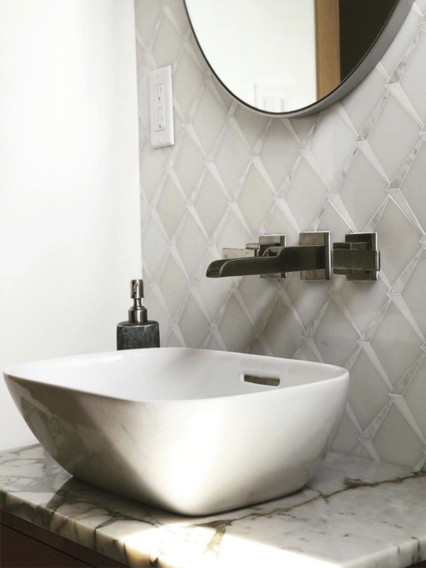 white bathroom tiles